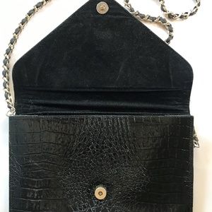Vintage Chain Strap Croc Purse